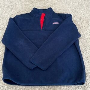 Vineyard vines men’s XL Navy harbor shep shirt pullover snap button fleece.